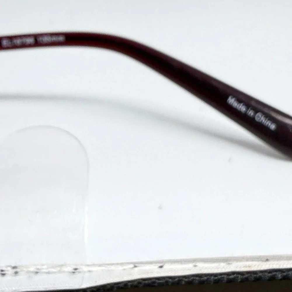 Elle EL18799 Burgundy Red Semi Rimless Rectangular Eyeglass Frames 53-17-135